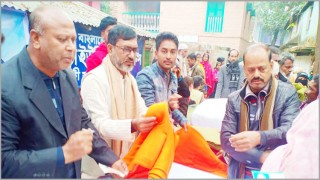 মনু মিয়া স্মৃতি সংসদের শীতবস্ত্র বিতরণ