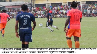 পলাশ উপজেলা গোল্ডকাপ ফুটবল টুর্নামেন্টে ডাংগা একাদশ চ্যাম্পিয়ন