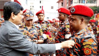 বিপিএম পদ পেলেন নরসিংদী ফায়ার স্টেশনের শাহিন আলম