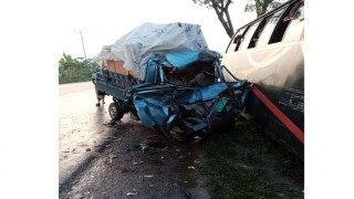 বেলাবতে পিকআপ ও বাসের মুখোমুখি সংঘর্ষে ২ জন নিহত