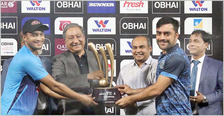 ত্রিদেশীয় টি-টোয়েন্টি সিরিজে যুগ্ম চ্যাম্পিয়ন বাংলাদেশ-আফগানিস্তান ত্রিদেশীয় টি-টোয়েন্টি সিরিজে যুগ্ম চ্যাম্পিয়ন বাংলাদেশ-আফগানিস্তান