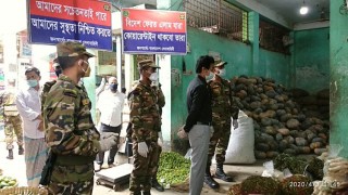 নরসিংদীতে সেনাবাহিনীর সতর্কতামূলক প্রচারনা অব্যাহত