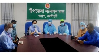 পলাশে শতভাগ ত্রাণ কার্যক্রম নিশ্চিতকরণে সংবাদ সম্মেলন