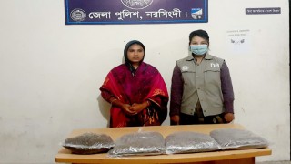 রায়পুরায় ৪ কেজি গাঁজাসহ এক নারী গ্রেফতার