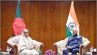 প্রধানমন্ত্রী শেখ হাসিনা ও ভারতের রাষ্ট্রপতি রামনাথ কোবিন্দের সৌজন্য সাক্ষাৎ প্রধানমন্ত্রী শেখ হাসিনা ও ভারতের রাষ্ট্রপতি রামনাথ কোবিন্দের সৌজন্য সাক্ষাৎ
