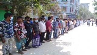 সুনামগঞ্জে সাম্প্রদায়িক হামলার প্রতিবাদে শিবপুরে মানববন্ধন 