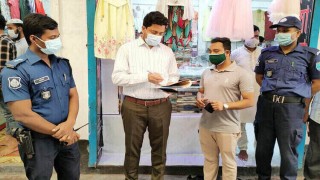 শিবপুরে মাস্ক পরিধান নিশ্চিত করণে এল্যিান্ডের মোবাইল কোর্ট