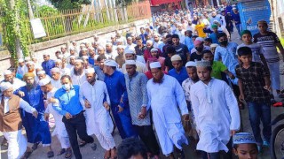 পবিত্র কোরআন অবমাননার প্রতিবাদে পলাশে বিক্ষোভ মিছিল