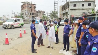 যানজট নিরসনে সাহেপ্রতাপ মোড়ে বাস-বে চালু