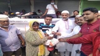 মাধবদীতে ৪শ জনের মধ্যে গোস্ত বিতরণ