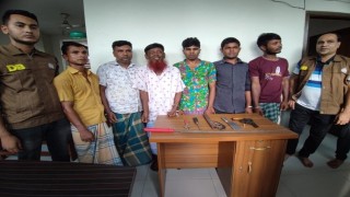 বেলাবতে অস্ত্রসহ আন্তঃজেলা ডাকাত দলের ৬ সদস্য গ্রেপ্তার