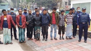 মাধবদীতে ডাকাতির প্রস্তুতির সময় অস্ত্রসহ ৮ জন গ্রেপ্তার