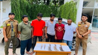নরসিংদীতে ডাকাতির প্রস্তুতিকালে দেশিয় অস্ত্রসহ ৫ জন গ্রেপ্তার