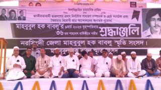 মনোহরদীতে বাবলুর ৩৬তম শাহাদত বার্ষিকী পালন মনোহরদীতে বাবলুর ৩৬তম শাহাদত বার্ষিকী পালন