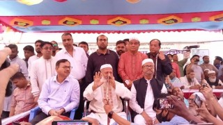 শিবপুরে উপজেলা চেয়ারম্যানকে হত্যা চেষ্টাকারীদের গ্রেপ্তারের দাবীতে প্রতিবাদ সভা