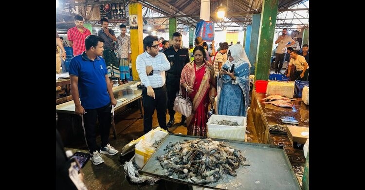 নরসিংদীতে চিংড়ি মাছে জেলি প্রবেশ করানোর দায়ে ৫০ হাজার টাকা অর্থদণ্ড